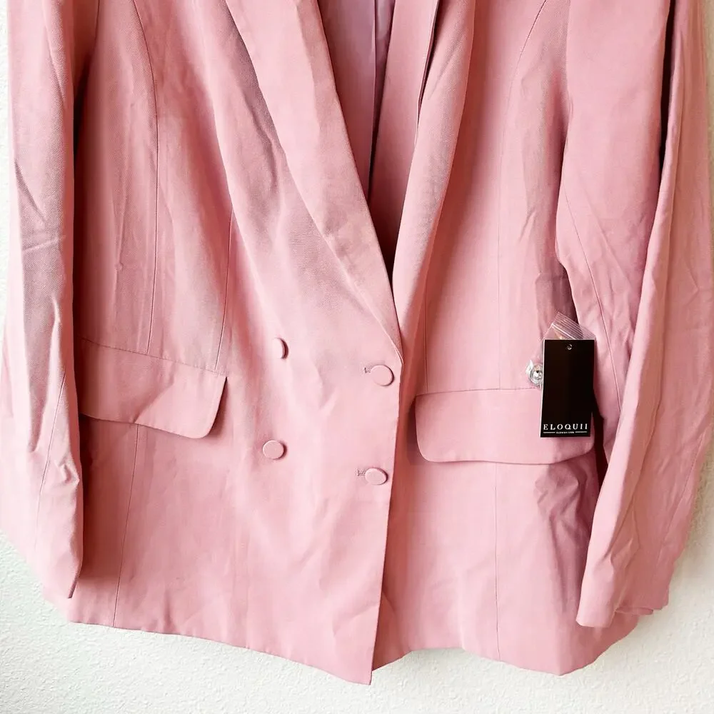 NWT Eloquii Pink Double Breasted Blazer Women's sz 18/20 - Picture 3 of 9